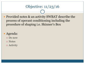 Operant Conditioning