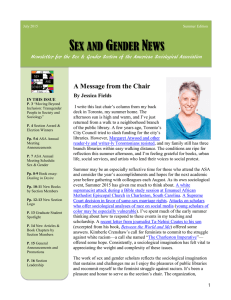 SEX AND GENDER NEWS - Sex and Gender Section