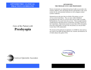 Presbyopia - American Optometric Association