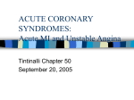 ACUTE CORONARY SYNDROMES: Acute MI