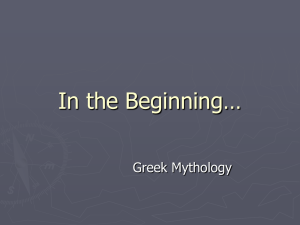 In the Beginning Greek Myhology