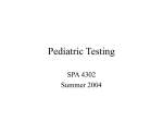 Pediatric Testing