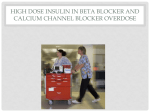 high dose insulin in beta blocker and calcium