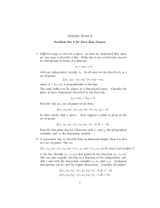 Applied Math 9 are two ways to describe a line. If the line is not