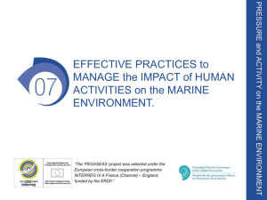 EFFECTIVE PRACTICES to MANAGE the IMPACT of HUMAN ACTIVITIES on