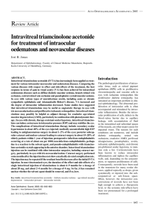 Intravitreal triamcinolone acetonide for treatment of intraocular