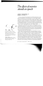 The effects of aversive stimiili on speech