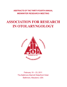 2011 - Association for Research in Otolaryngology