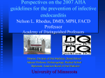 Perspectives on Antibiotic Prophylaxis in Dentistry