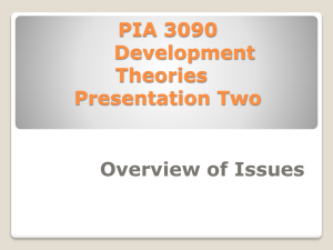 PIA 3090 Development Theories Presentation Two