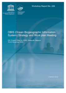 OBIS (Ocean Biogeographic Information System) Strategy and Work