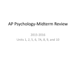 AP Psychology-Midterm Review