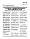 A Survey Study of Neuropsychiatric Complaints in Patients