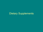 Dietary Supplements - hansen