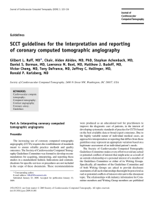 SCCT Guidelines for the Interpretation and Reporting of Coronary