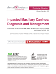 Impacted Maxillary Canines: Diagnosis and Management