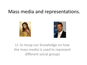 Mass media and representations.
