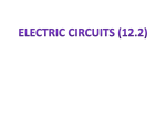 Electric circuits