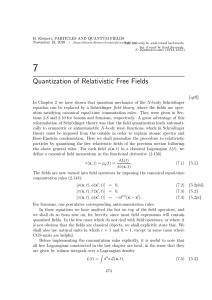 Quantization of Relativistic Free Fields