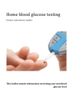Home Blood Glucose Testing Patient Information Leaflet