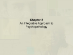 An Integrative Approach to Psychopathology