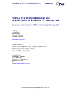 PROFILE AND COMPETENCES FOR THE GRADUATING