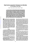 High Density Lipoprotein Cholesterol and Mortality