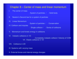 Linear momentum / Collisions