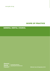 scope of practice - General Dental Council