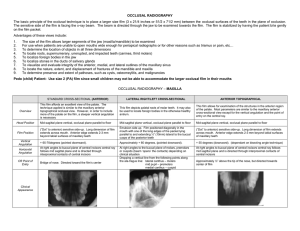 occlusal radiography