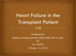 Heart Failure in the Transplant Patient