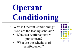 Operant Conditioning - Parkway C-2