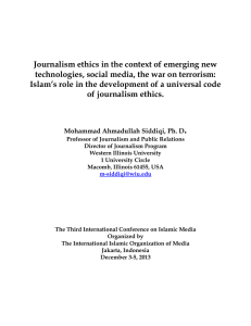The Third International Conference on Islamic Media Organized by