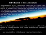 Introduction to the Atmosphere