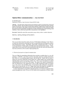 Optical fiber communication — An overview