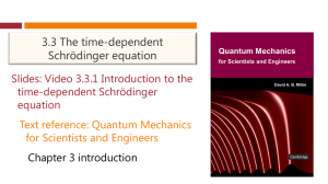 3.3 The time-dependent Schrödinger equation