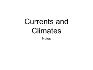 Currents and Climates