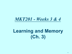 Learning and Memory