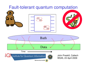 Fault-tolerant quantum computation