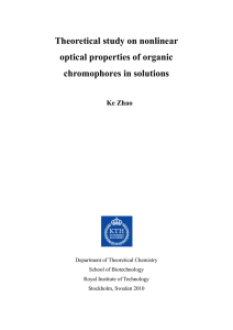Theoretical study on nonlinear optical properties of organic