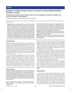 Evaluation of Positive Airway Pressure Treatment for Sleep Related