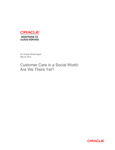 Customer Care In A Social World: Are We There Yet?