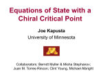 Equations of State with a chiral critical point