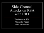 Side-Channel Attacks on RSA with CRT