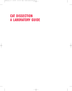 CAT DISSECTION A LABORATORY GUIDE