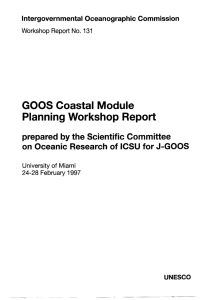 GOOS Coastal Module Planning Workshop - unesdoc