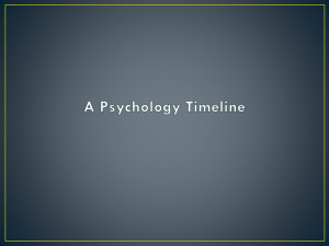 a psychology timeline