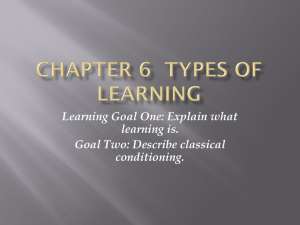 Chapter 6 Types of Learning
