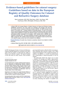 Evidence-based guidelines for cataract surgery: Guidelines based