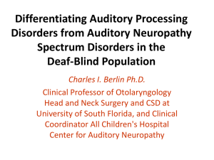 Differentiating Auditory Processing Disorders from